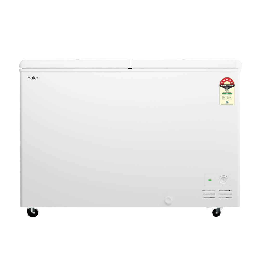Haier 410 Ltr Double door- White Colour Convertible Hard top Freezer